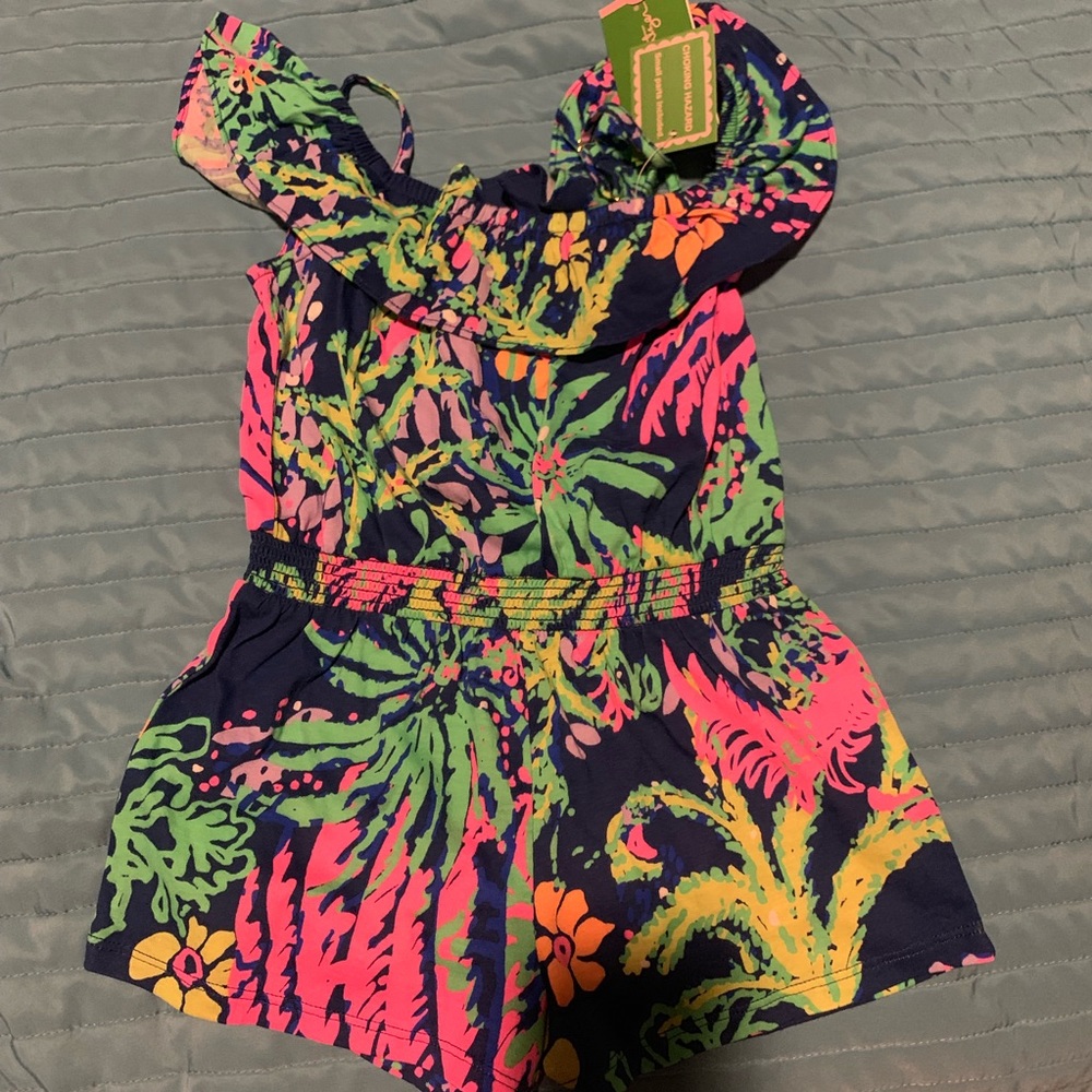 Lily Pulitzer XS 2-3t girl romper All a glow new